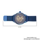 GENOA Automatik-Uhr: Blau Ausgehöhltes Sonnenstrahl-Zifferblatt und Edelstahlarmband, 10.25 cm image number 6