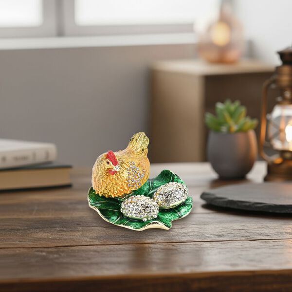 LIVMORE Henne und Ei-Design Schmuckdose, 8x7x5cm image number 2