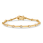 DESIGNER INSPIRIERT - Wei&szlig;er Diamant Armband ca. 19 cm Nickelfreies Messing