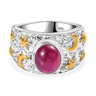 AA Afrikanischer Rubin (Fissure gefüllt) Ring 925 Silber rhodiniert (Größe 18.00) ca. 3,26 ct