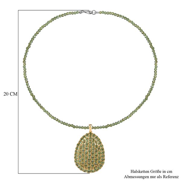 AA Peridot Anh&auml;nger 45cm Kette - 43,80 ct. image number 5
