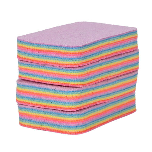 HOMESMART 4er-Set Regenbogen- Mehrschicht-Putzlappen image number 0
