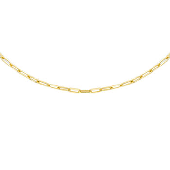 B&uuml;roklammer-Halskette, ca. 50 cm, 375 Gelbgold