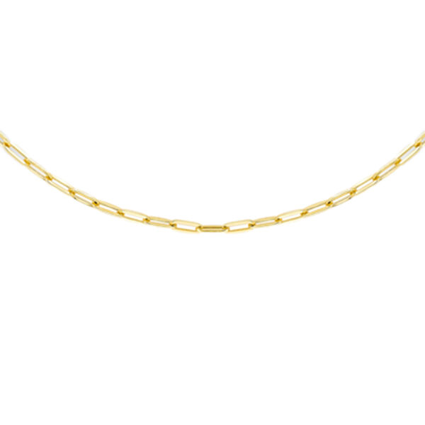 B&uuml;roklammer-Halskette, ca. 50 cm, 375 Gelbgold