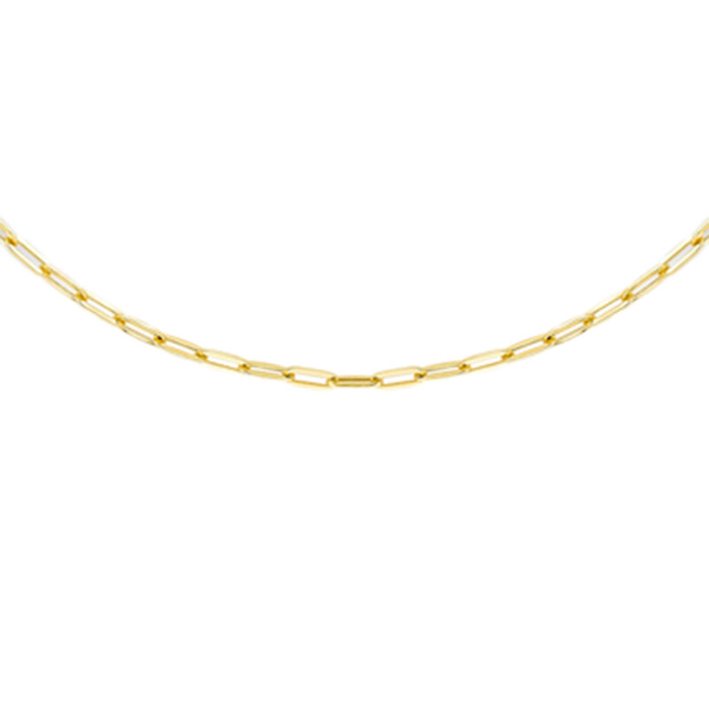 Büroklammer-Halskette, ca. 50 cm, 375 Gelbgold image number 0