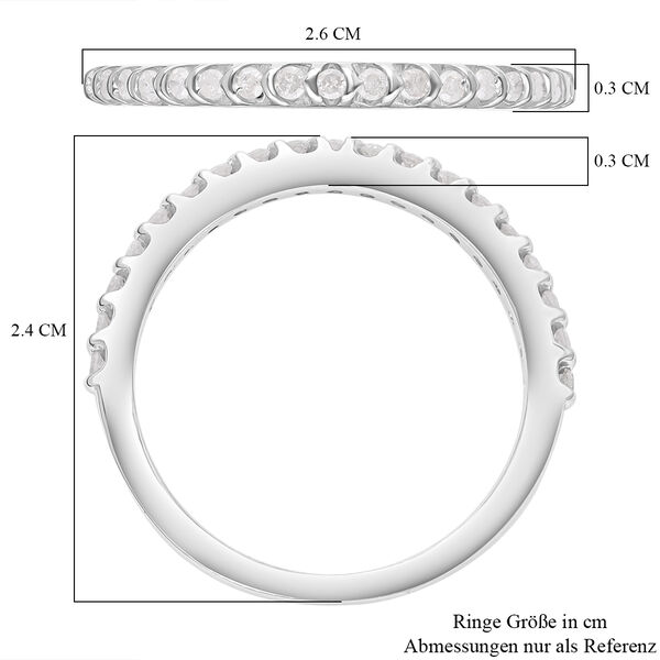 Wei&szlig;er Diamant Ring, 925 Silber platiniert, (Gr&ouml;&szlig;e 17.00) ca. 0.25 ct image number 6