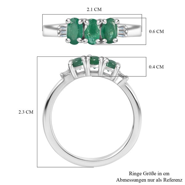 AA Blauer Zirkon und Diamant Ring, ca. 1,11 ct image number 7