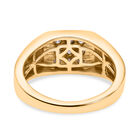 Weißer Diamant Ring, 925 Silber Gelbgold Vermeil, (Größe 19.00) ca. 0.50 ct image number 4