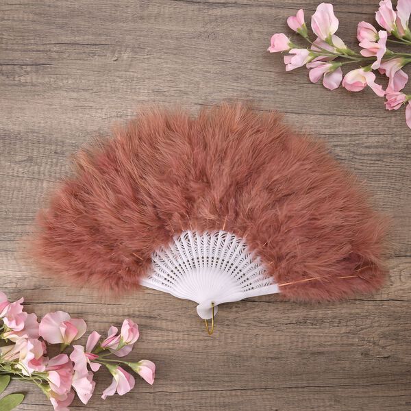 20iger Style Federf&auml;cher, wei&szlig; image number 1