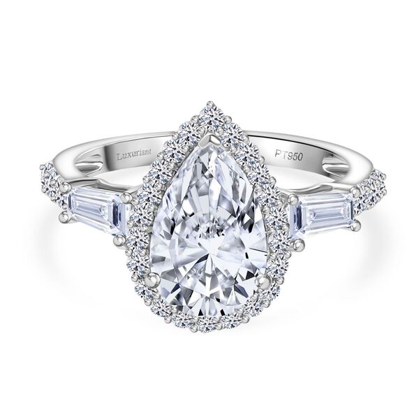 LUXURIANT IGI zertifizierter VS-EF Labor Diamant Ring in 950 Platin - 3 ct.