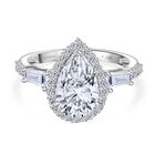 LUXURIANT DIAMOND - Lab Grown Diamant VS-EF IGI zertifiziert Ring 950 Platin (Größe 19.00), ca. 3.00 ct.