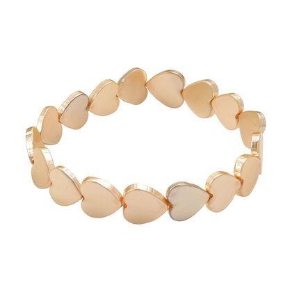 Goldene Farbe Muschelkernperle Armband Flexibles cm Standard