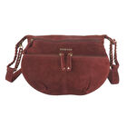 Crossbody Tasche aus 100% echtem Leder, Größe 33x3,8x25,4 cm, Weinrot