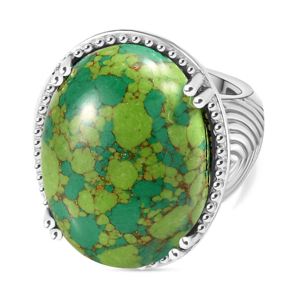 Gr&uuml;ner T&uuml;rkis Ring - 22,58 ct.