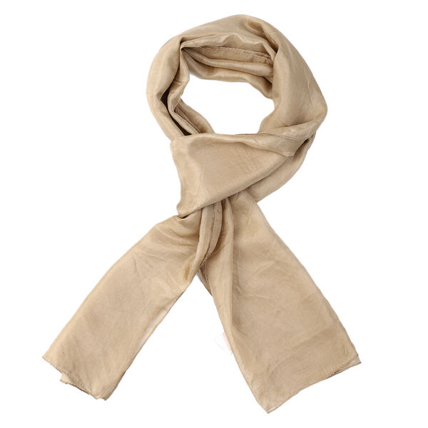 Satin Seiden Schal, Beige image number 4