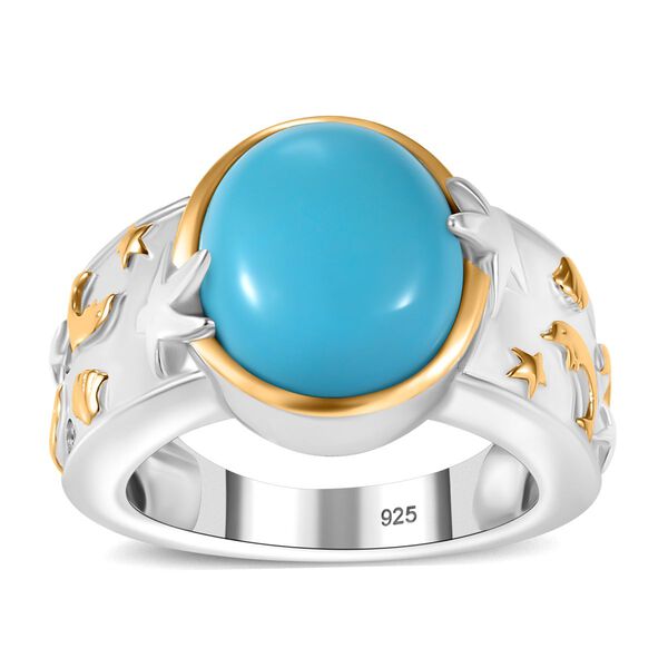 AA Sleeping Beauty T&uuml;rkis und Zirkon Ring - 4,38 ct. image number 6