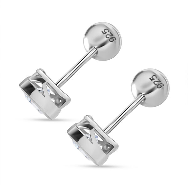 LUXURIANT 1 ct. SGL zertifizierte VS-EF Labor Diamant Ohrringe, 925 Silber rhodiniert image number 5