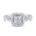 Halo Diamant Ring, Größe 17 image number 0