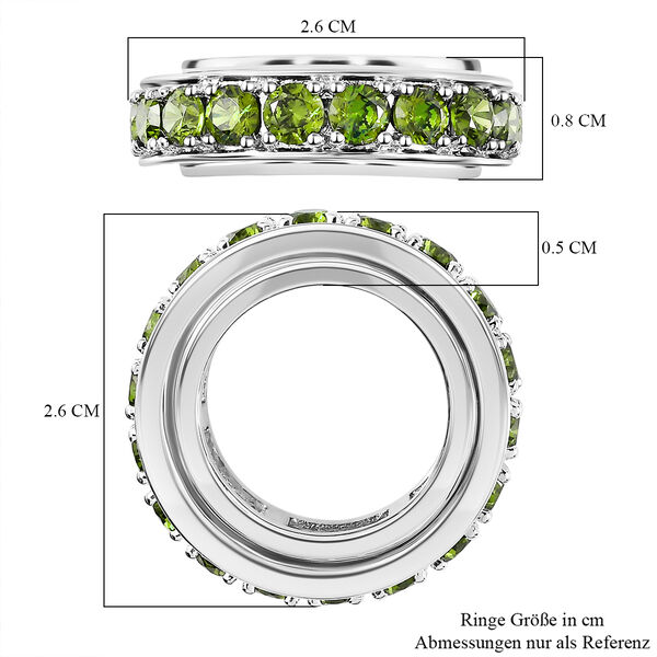 Peridot Zirkonia Ring Nickelfreies Messing platiniert (Gr&ouml;&szlig;e 21.00) image number 5