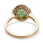 ILIANA AAAA Smaragd und Diamant Halo-Ring in Gold image number 4