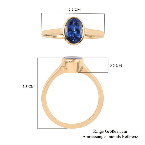 AA Tansanit Solit&auml;r Ring 375 Gelbgold image number 6