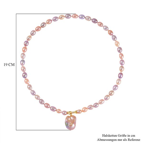S&uuml;&szlig;wasserperle und mehrfarbige S&uuml;&szlig;wasserperlen-Halskette image number 4
