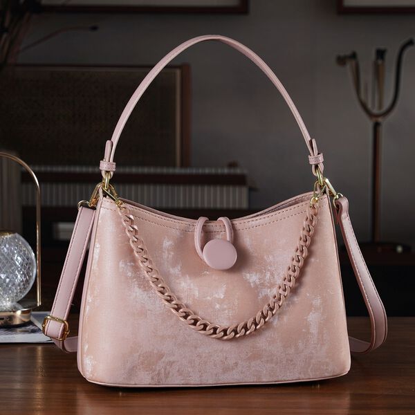 Crossbody Taschen Set 2 teilig mit Rei&szlig;verschlussfach und Innenfach 30 x 12 x 20 cm, Rosa image number 1