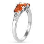 Purpurroter Feuer Opal 3 Stein Ring 925 Silber platiniert  ca. 1,21 ct image number 4