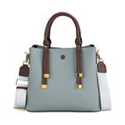 Echtes Leder - Vielseitige Tasche mit abnehmbarem Schulterriemen, 30x14x24 cm, Blau
