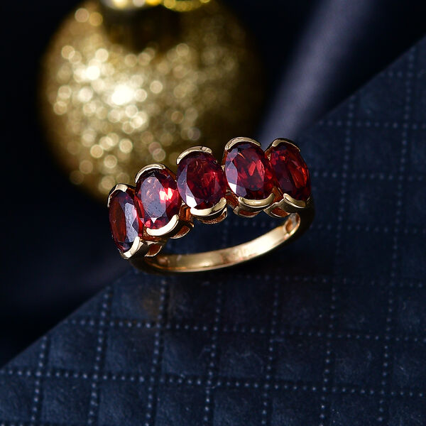 EVER TRUE Mosambik Granat Ring Nickelfreies Messing (Gr&ouml;&szlig;e 19.00) ca. 4,54 ct image number 1