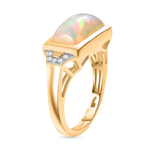 D'Joy nat&uuml;rlicher, &auml;thiopischer Welo Opal und Zirkon Ring - 3,20 ct. image number 4