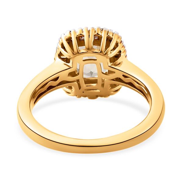 AAA Turkizit und Diamant-Ring, 925 Silber Gelbgold Vermeil  ca. 1,72 ct image number 6