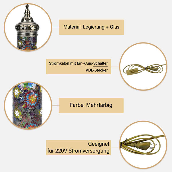 Mosaik Glas Stehlampe image number 4