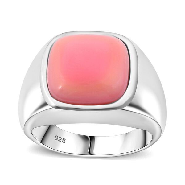 AAA Natürlicher Rosa Königsmuschel Perle Ring 925 Silber rhodiniert (Größe 17.00) image number 4