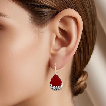 Royal Bali - Koralle Ohrringe 925 Silber