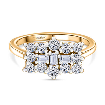 LUXURIANT DIAMOND - Lab Grown Diamant VS-EF SGL zertifiziert Ring 375 Gold (Gr&ouml;&szlig;e 18.00) ca. 1.00 ct