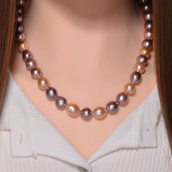 Mehrfarbige Edison Perlen-Halskette, 45 cm