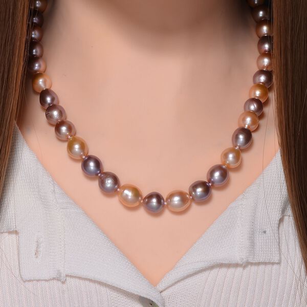 Mehrfarbige Edison Perlen-Halskette, 45 cm image number 2