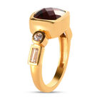 Madeira Citrin und Zirkon Ring 925 Silber vergoldet  ca. 2,55 ct image number 4