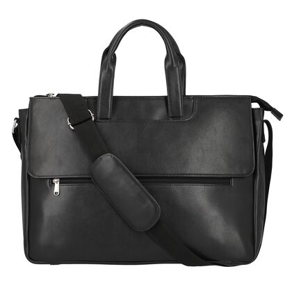 LA MAREY - Crossbody-Tasche aus Kunstleder, Größe 37x7x28 cm, Schwarz