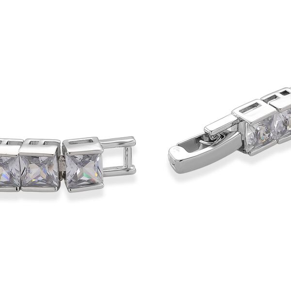 Wei&szlig;es Zirkonia-Armband in Silberton, 18+2,5cm image number 5