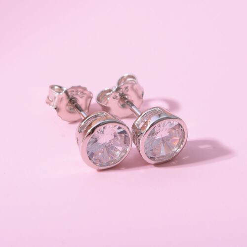 Lustro Stella - Weiße Zirkonia Ohrringe, 925 Silber platiniert ca. 2.80 ct image number 1