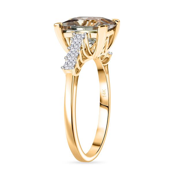 AAA Turkizit, Wei&szlig;er Diamant Ring 585 Gold (Gr&ouml;&szlig;e 19.00) ca. 4,41 ct image number 3