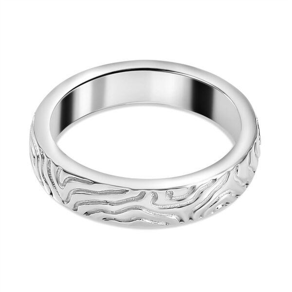 Gravierter Ring, 925 Silber rhodiniert, (Gr&ouml;&szlig;e 17.00) ca. 5,36g image number 6