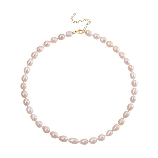 D'Joy wei&szlig;e S&uuml;&szlig;wasser Perle 45+5cm Halskette image number 4