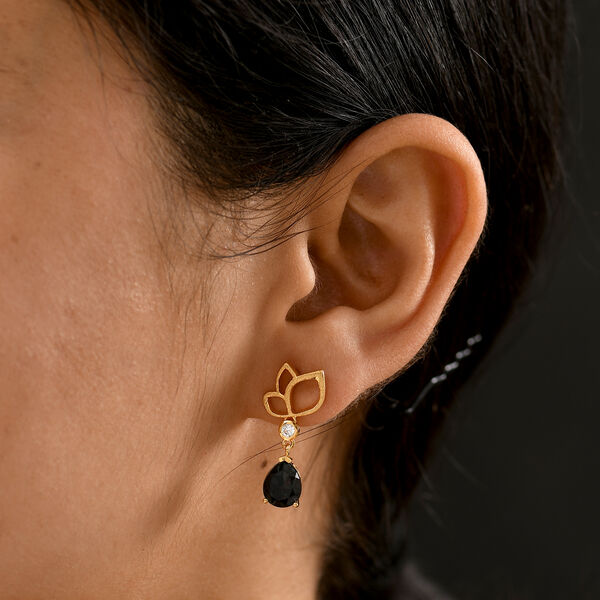 Alexandrit Triplett Quarz und Zirkon Ohrringe - 4,16 ct. image number 2