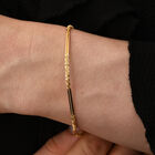 Diamantschliff Rockkette Armband 19cm in vergoldetem Silber image number 1