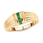 Sambischer Smaragd-Ring, 925 Silber vergoldet (Größe 18.00) ca. 0,20 ct image number 3
