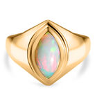 Natürlicher Äthiopischer Opal Ring 925 Silber vergoldet  ca. 1,13 ct image number 0