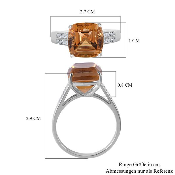 Citrin und Zirkon Cocktail Ring - 9,17 ct. image number 5